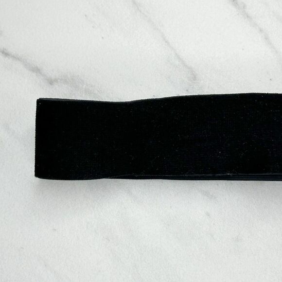 Loft Black Velvet Rhinestone Stretch Cinch Belt Small/Medium S/M โจ - Picture 10 of 16